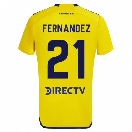 Kandiny Muži Ezequiel Fernández #21 Žltá Dresy Idegenbeli Csapatmez 2023/24 Triĭká