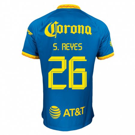 Kandiny Muži Salvador Reyes #26 Modrá Dresy Idegenbeli Csapatmez 2023/24 Triĭká