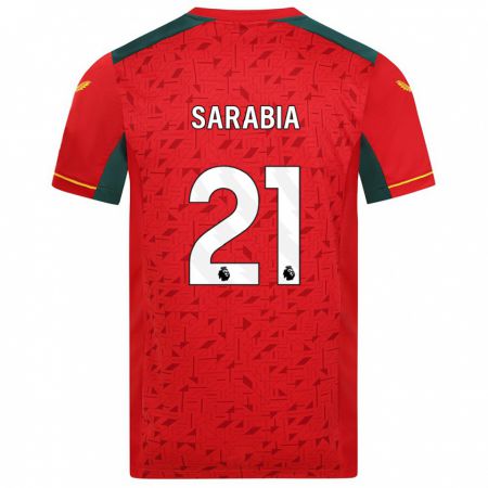 Kandiny Ženy Pablo Sarabia #21 Červená Dresy Idegenbeli Csapatmez 2023/24 Triĭká