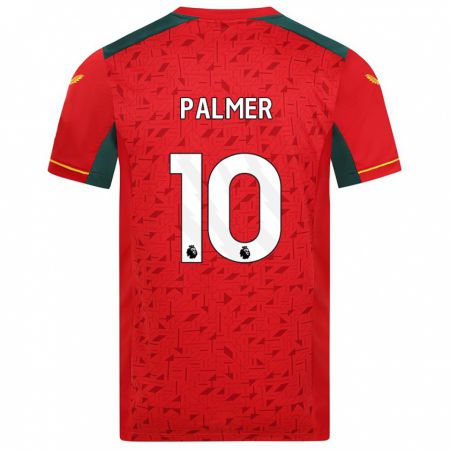 Kandiny Ženy Jamila Palmer #10 Červená Dresy Idegenbeli Csapatmez 2023/24 Triĭká