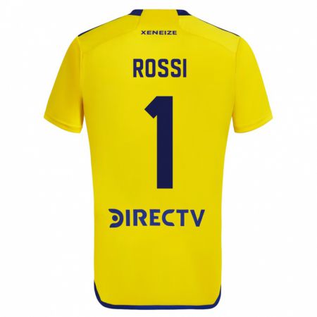 Kandiny Ženy Agustin Rossi #1 Žltá Dresy Idegenbeli Csapatmez 2023/24 Triĭká