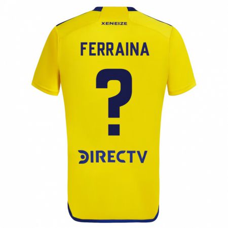 Kandiny Ženy Giovanni Ferraina #0 Žltá Dresy Idegenbeli Csapatmez 2023/24 Triĭká