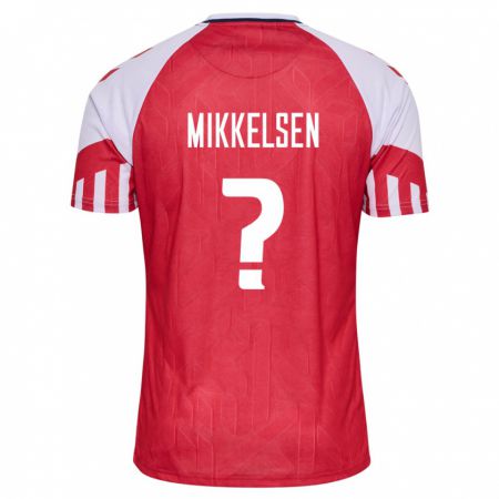 Kandiny Deti Dánske Sebastian Mikkelsen #0 Červená Dresy Hazai Csapatmez 24-26 Triĭká