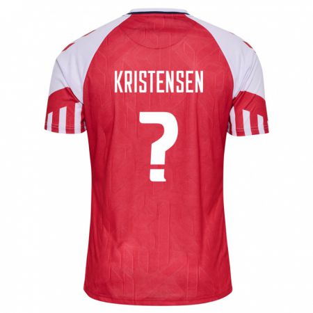 Kandiny Deti Dánske Mikkel Kristensen #0 Červená Dresy Hazai Csapatmez 24-26 Triĭká