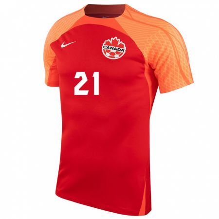 Kandiny Deti Kanadské Jade Rose #21 Oranžová Dresy Hazai Csapatmez 24-26 Triĭká