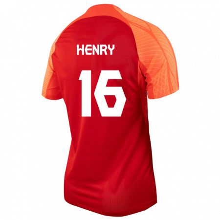 Kandiny Deti Kanadské Maël Henry #16 Oranžová Dresy Hazai Csapatmez 24-26 Triĭká
