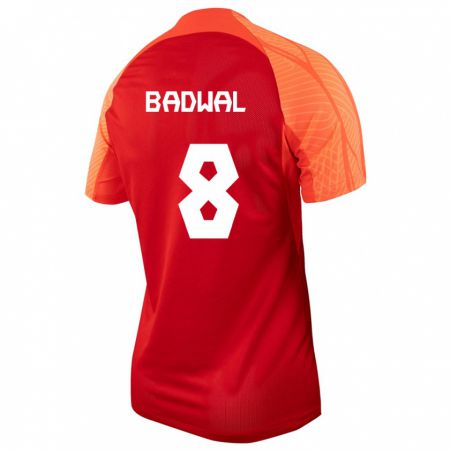 Kandiny Deti Kanadské Jeevan Badwal #8 Oranžová Dresy Hazai Csapatmez 24-26 Triĭká