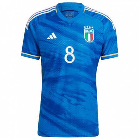 Kandiny Deti Taliansko Jorginho #8 Modrá Dresy Hazai Csapatmez 24-26 Triĭká