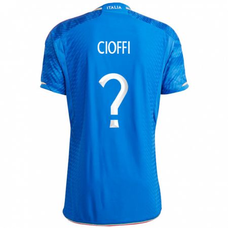 Kandiny Deti Taliansko Cristian Cioffi #0 Modrá Dresy Hazai Csapatmez 24-26 Triĭká