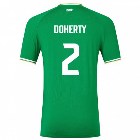 Kandiny Deti Írsko Matt Doherty #2 Zelená Dresy Hazai Csapatmez 24-26 Triĭká