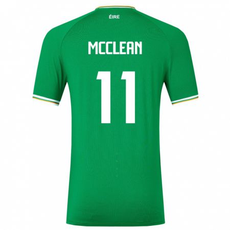 Kandiny Deti Írsko James Mcclean #11 Zelená Dresy Hazai Csapatmez 24-26 Triĭká