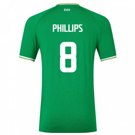 Kandiny Deti Írsko Killian Phillips #8 Zelená Dresy Hazai Csapatmez 24-26 Triĭká