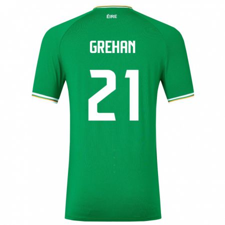 Kandiny Deti Írsko Sean Grehan #21 Zelená Dresy Hazai Csapatmez 24-26 Triĭká