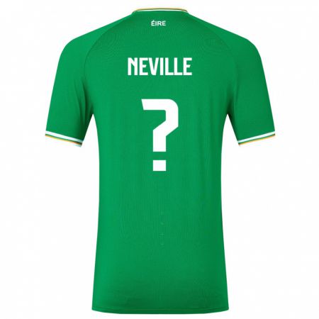 Kandiny Deti Írsko Harvey Neville #0 Zelená Dresy Hazai Csapatmez 24-26 Triĭká