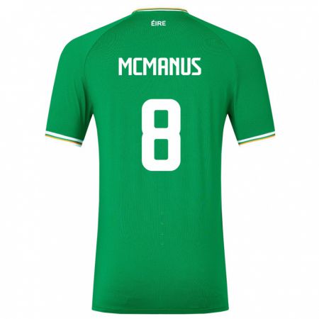 Kandiny Deti Írsko James Mcmanus #8 Zelená Dresy Hazai Csapatmez 24-26 Triĭká