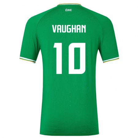 Kandiny Deti Írsko Harry Vaughan #10 Zelená Dresy Hazai Csapatmez 24-26 Triĭká