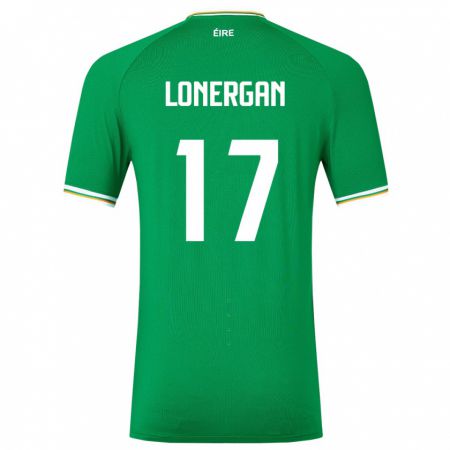 Kandiny Deti Írsko Tom Lonergan #17 Zelená Dresy Hazai Csapatmez 24-26 Triĭká