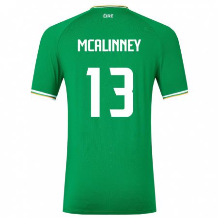 Kandiny Deti Írsko Liam Mcalinney #13 Zelená Dresy Hazai Csapatmez 24-26 Triĭká