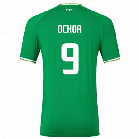 Kandiny Deti Írsko Aarón Ochoa #9 Zelená Dresy Hazai Csapatmez 24-26 Triĭká