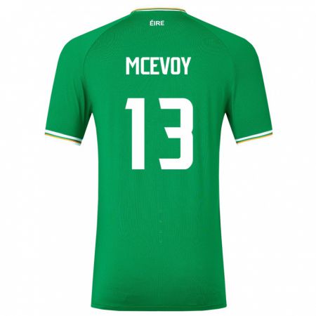 Kandiny Deti Írsko Alannah Mcevoy #13 Zelená Dresy Hazai Csapatmez 24-26 Triĭká