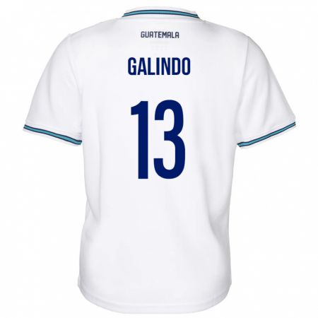 Kandiny Deti Guatemala Alejandro Galindo #13 Biely Dresy Hazai Csapatmez 24-26 Triĭká