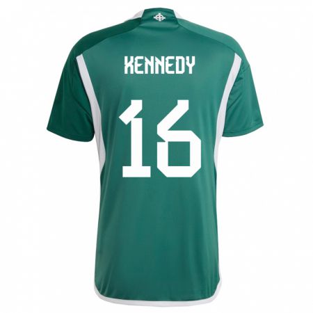 Kandiny Deti Severné Írsko Matty Kennedy #16 Zelená Dresy Hazai Csapatmez 24-26 Triĭká