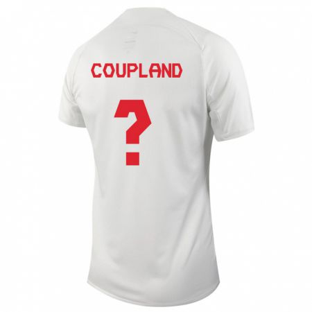 Kandiny Deti Kanadské Antoine Coupland #0 Biely Dresy Idegenbeli Csapatmez 24-26 Triĭká