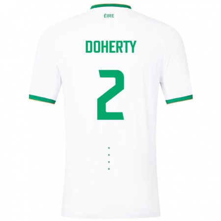 Kandiny Deti Írsko Matt Doherty #2 Biely Dresy Idegenbeli Csapatmez 24-26 Triĭká