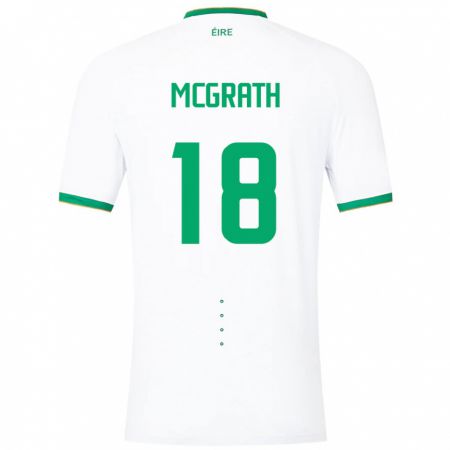 Kandiny Deti Írsko Jamie Mcgrath #18 Biely Dresy Idegenbeli Csapatmez 24-26 Triĭká