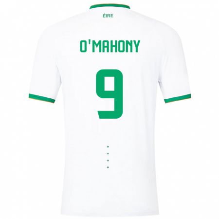 Kandiny Deti Írsko Mark O'mahony #9 Biely Dresy Idegenbeli Csapatmez 24-26 Triĭká