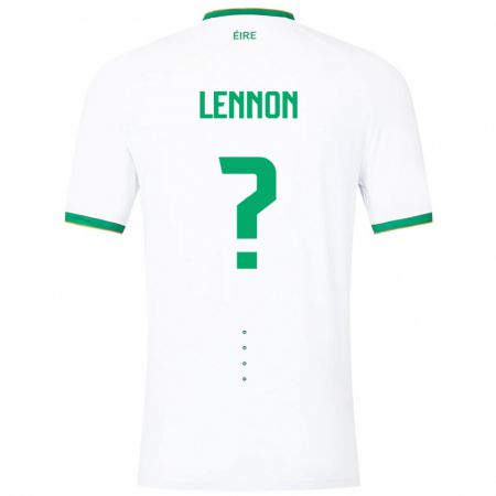 Kandiny Deti Írsko Adam Lennon #0 Biely Dresy Idegenbeli Csapatmez 24-26 Triĭká