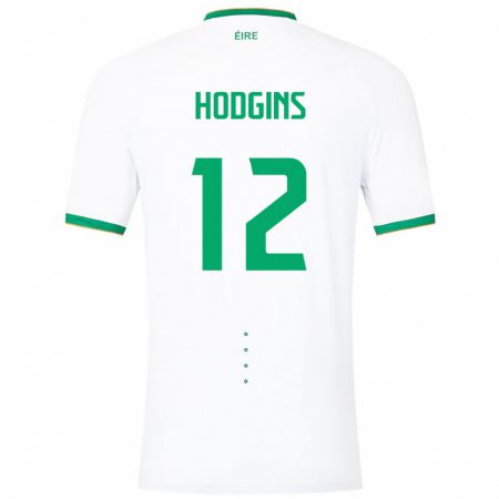 Kandiny Deti Írsko Gavin Hodgins #12 Biely Dresy Idegenbeli Csapatmez 24-26 Triĭká