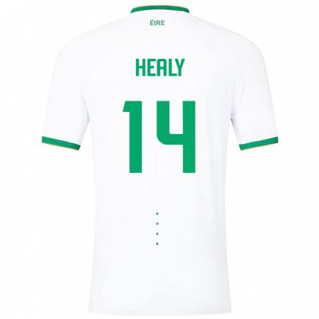 Kandiny Deti Írsko Freya Healy #14 Biely Dresy Idegenbeli Csapatmez 24-26 Triĭká