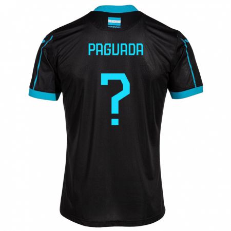 Kandiny Deti Honduras Didier Paguada #0 Čierna Dresy Idegenbeli Csapatmez 24-26 Triĭká