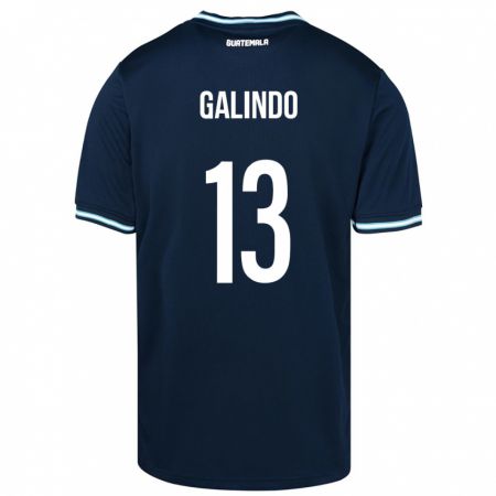 Kandiny Deti Guatemala Alejandro Galindo #13 Modrá Dresy Idegenbeli Csapatmez 24-26 Triĭká
