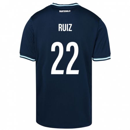 Kandiny Deti Guatemala Kevin Ruiz #22 Modrá Dresy Idegenbeli Csapatmez 24-26 Triĭká