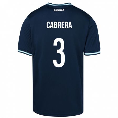 Kandiny Deti Guatemala Gabriel Cabrera #3 Modrá Dresy Idegenbeli Csapatmez 24-26 Triĭká