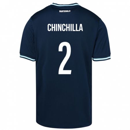 Kandiny Deti Guatemala Nicolás Chinchilla #2 Modrá Dresy Idegenbeli Csapatmez 24-26 Triĭká