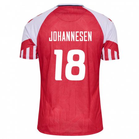Kandiny Muži Dánske Sofus Johannesen #18 Červená Dresy Hazai Csapatmez 24-26 Triĭká