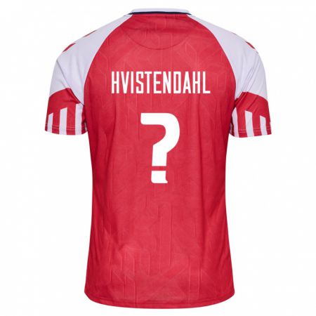 Kandiny Muži Dánske Johan Hvistendahl #0 Červená Dresy Hazai Csapatmez 24-26 Triĭká