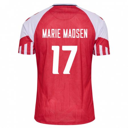 Kandiny Muži Dánske Rikke Marie Madsen #17 Červená Dresy Hazai Csapatmez 24-26 Triĭká