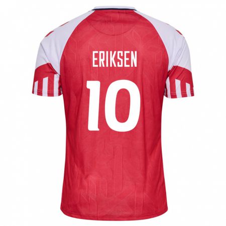 Kandiny Muži Dánske Christian Eriksen #10 Červená Dresy Hazai Csapatmez 24-26 Triĭká