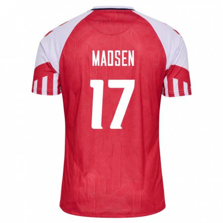 Kandiny Muži Dánske Nicolas Madsen #17 Červená Dresy Hazai Csapatmez 24-26 Triĭká