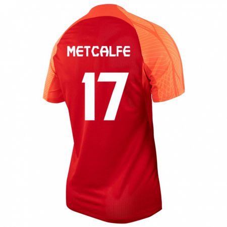 Kandiny Muži Kanadské Patrick Metcalfe #17 Oranžová Dresy Hazai Csapatmez 24-26 Triĭká