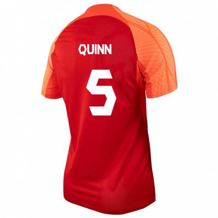 Kandiny Muži Kanadské Quinn #5 Oranžová Dresy Hazai Csapatmez 24-26 Triĭká