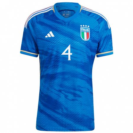 Kandiny Muži Taliansko Federico Gatti #4 Modrá Dresy Hazai Csapatmez 24-26 Triĭká