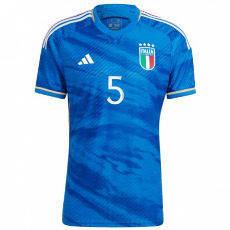 Kandiny Muži Taliansko Cristiano Biraghi #5 Modrá Dresy Hazai Csapatmez 24-26 Triĭká