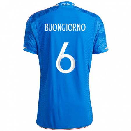 Kandiny Muži Taliansko Alessandro Buongiorno #6 Modrá Dresy Hazai Csapatmez 24-26 Triĭká