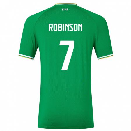 Kandiny Muži Írsko Callum Robinson #7 Zelená Dresy Hazai Csapatmez 24-26 Triĭká