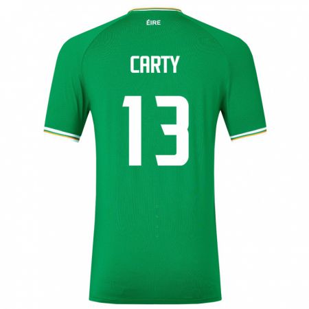 Kandiny Muži Írsko Conor Carty #13 Zelená Dresy Hazai Csapatmez 24-26 Triĭká